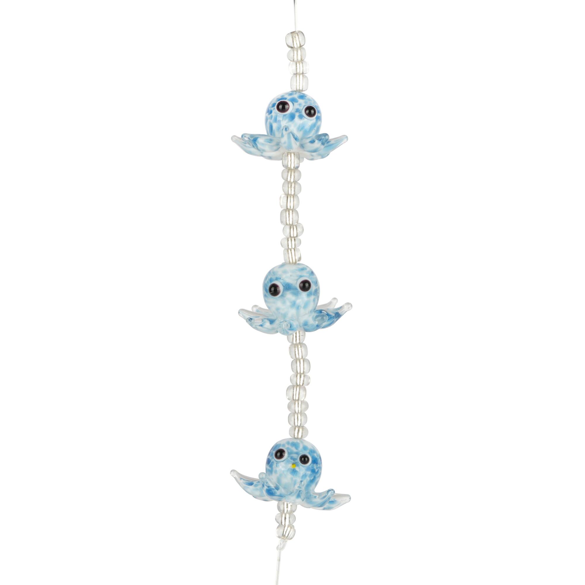 Blue Octopus Lampwork Glass Bead Mix by Bead Landing™